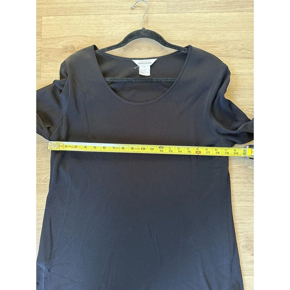 Exclusively Misook Women’s L Black Acrylic Knit Long Sleeve Top Scoop Neck - Picture 6 of 8